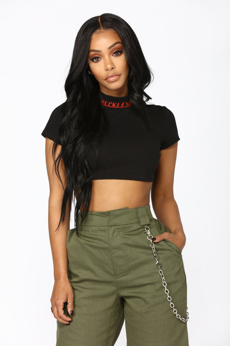 KiKi Cropped Top - Black