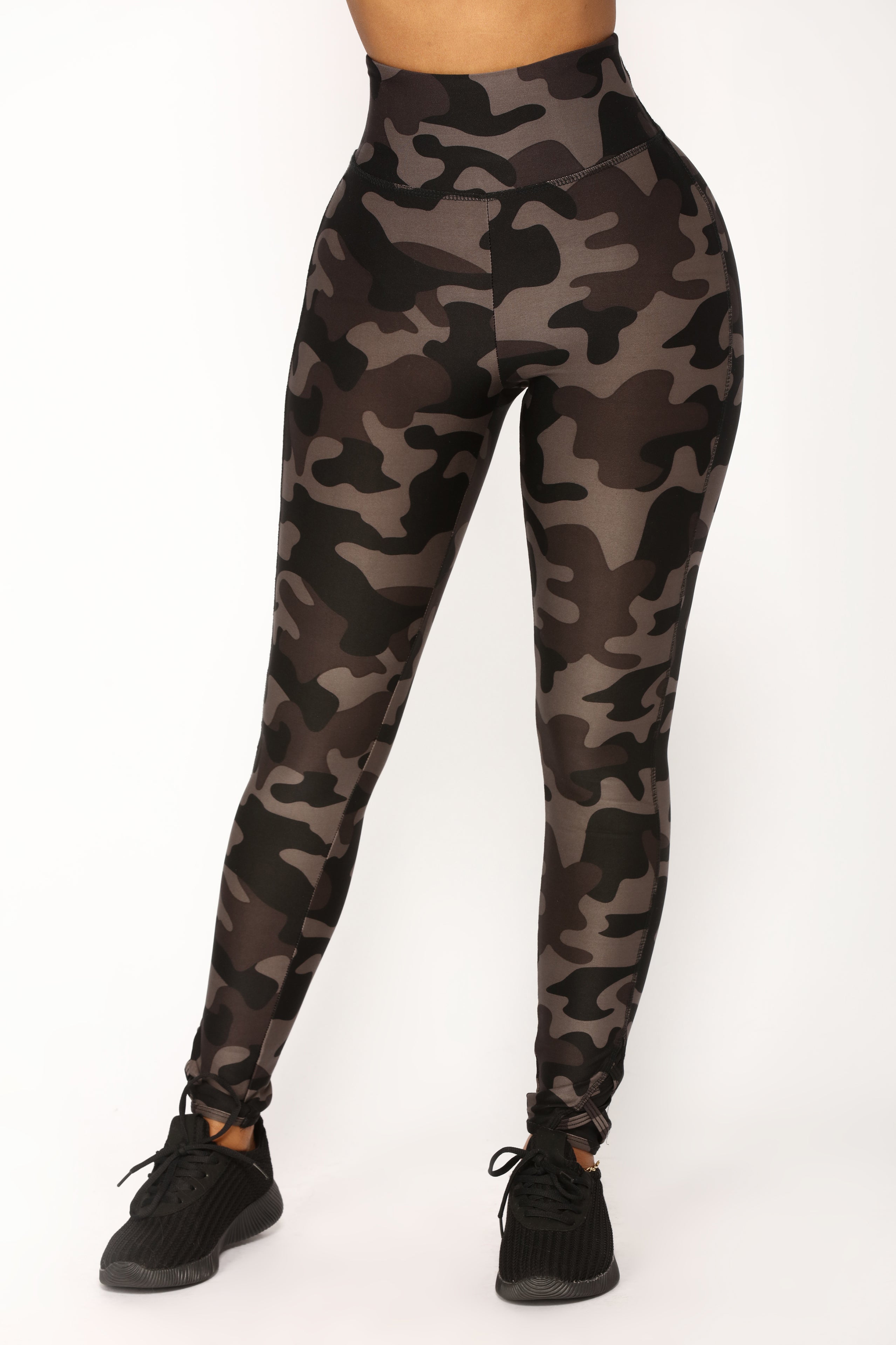 Black Camouflage Leggings for Women With 5 High Waist, Slimming, Yoga Pants,  Buttery Soft, One Size & Plus Size Leggings, Non-see Through 