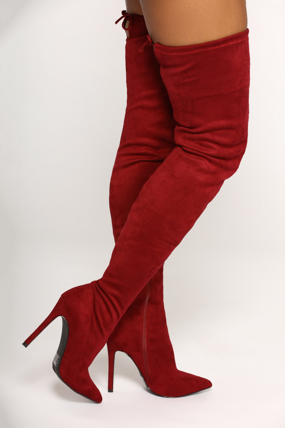 Vicky Over The Knee Boot - Burgundy