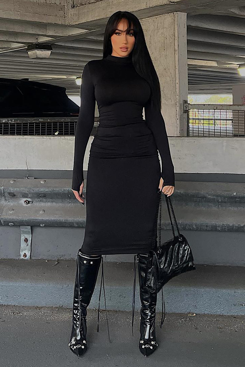 Full Coverage Maxi Dress - Black | Fashion Nova, Dresses | Fashion Nova