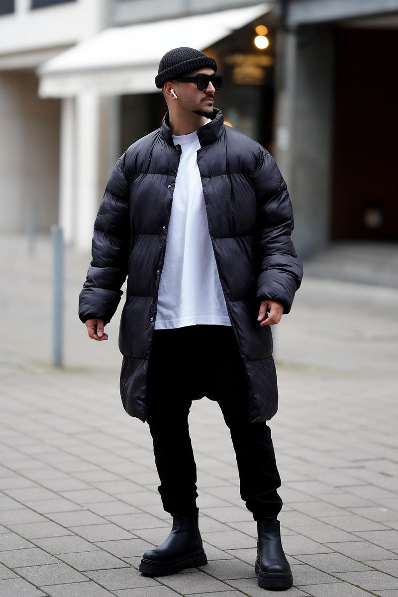 Innovative Long Puffer Jacket - Black | Fashion Nova, Mens Jackets ...