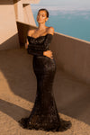 Got Class Sequin Gown - Black