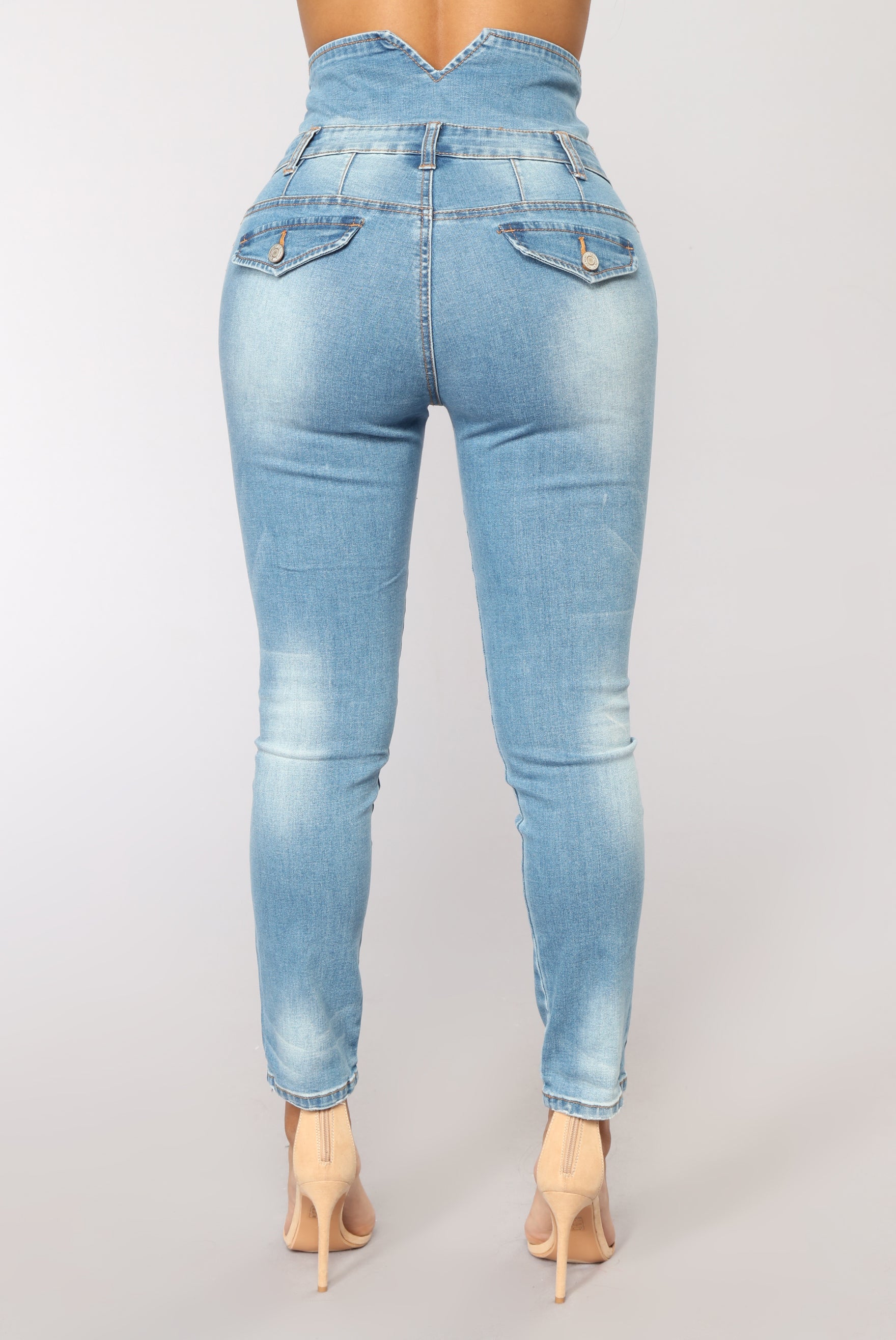 Stacks On Stacks Ankle Jeans - Light Blue Wash