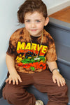 Mini Marvel Comics Tie Dye Tee - Black/Brown