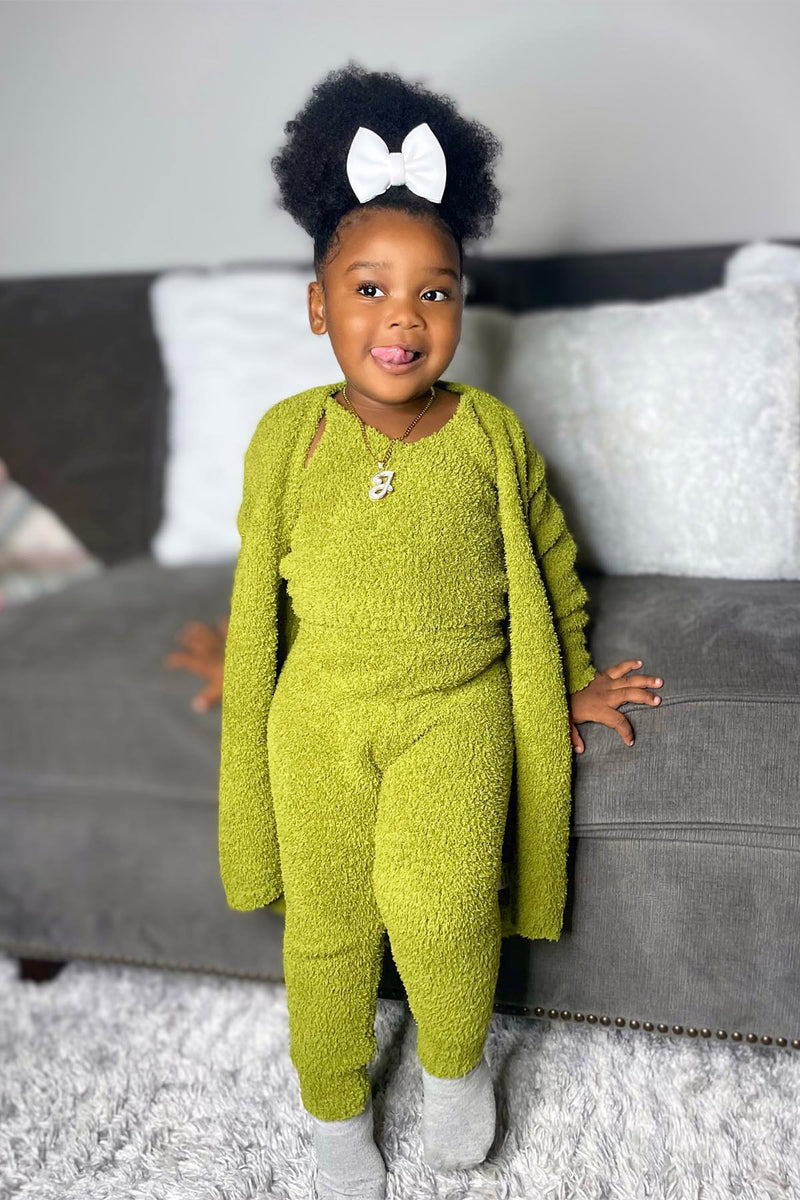 Mini Stay Cozy 3 Piece Legging Set - Chartreuse | Fashion Nova, Kids ...