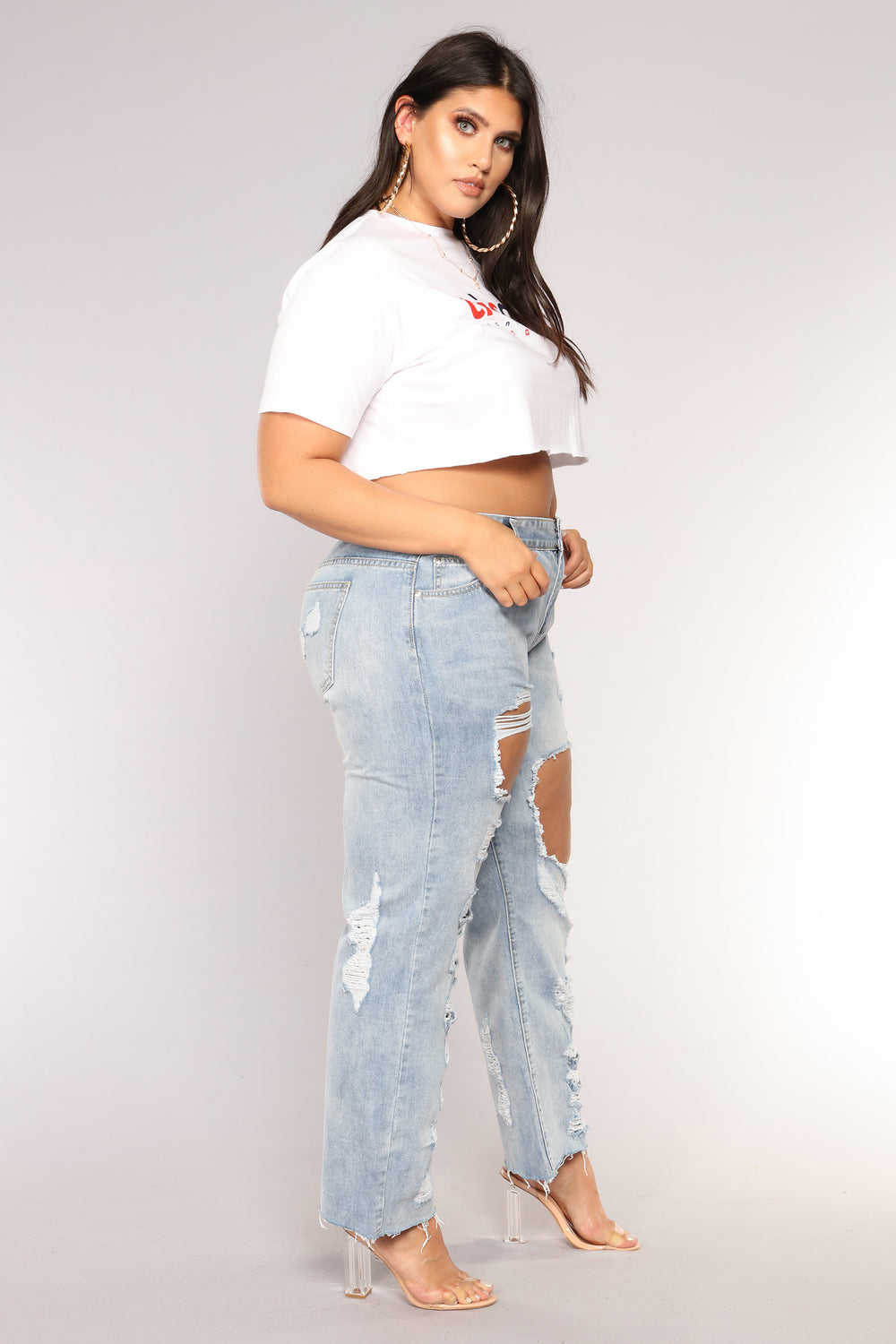 Tres Chic Cropped Top - White