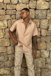 Ryland Short Sleeve Button Up Shirt - Sand