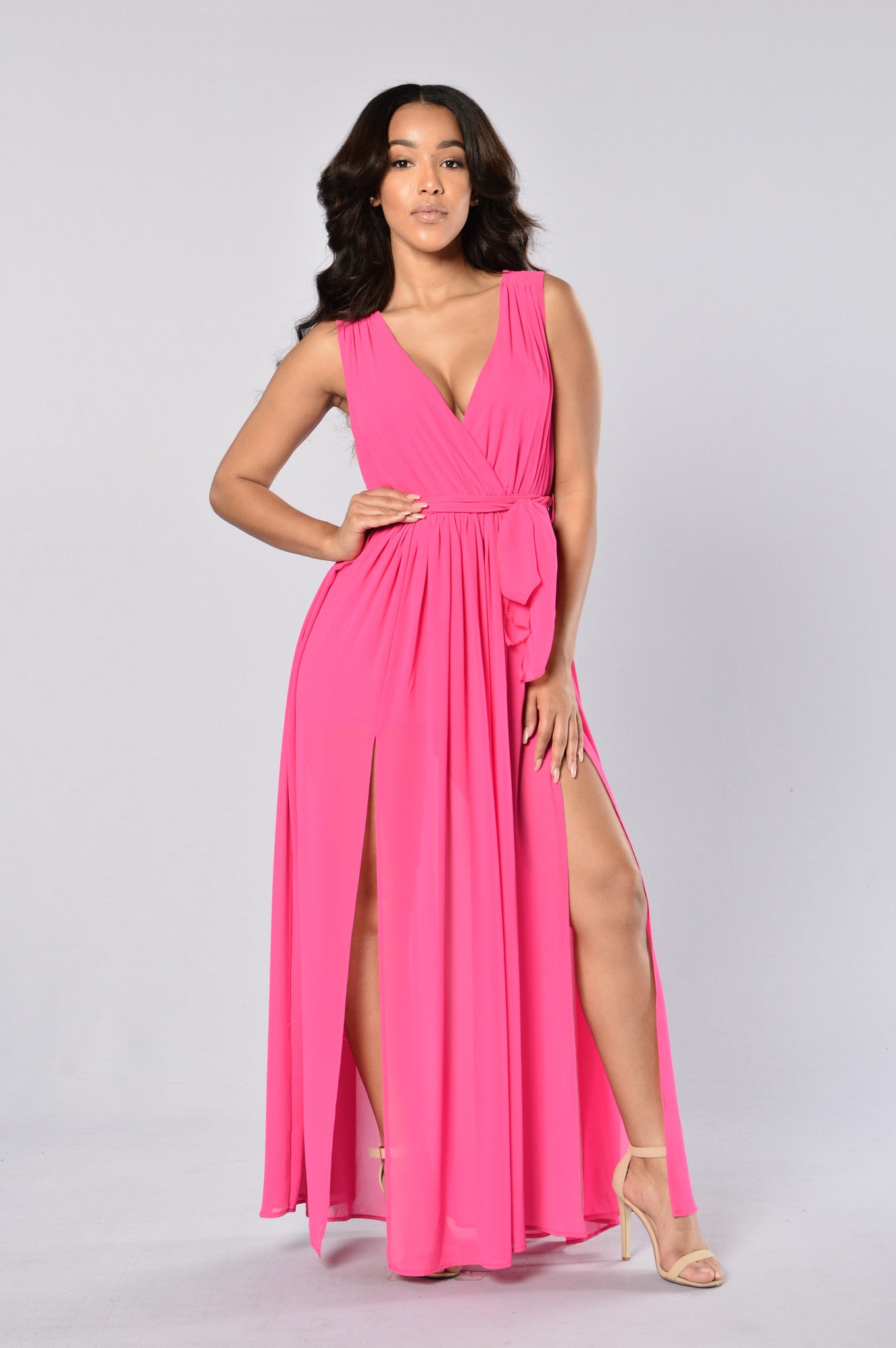 Jalena Dress - Hot Pink
