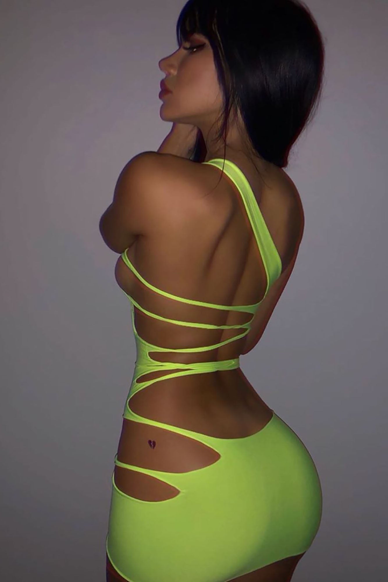 lime green swim cover up