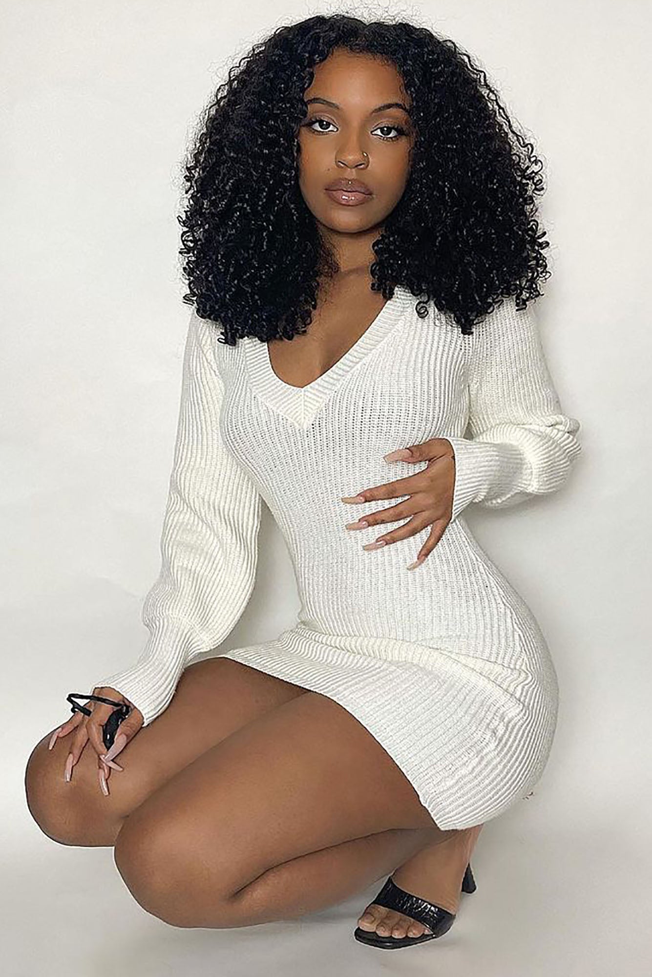 Steph Sweater Mini Dress - Ivory | Fashion Nova