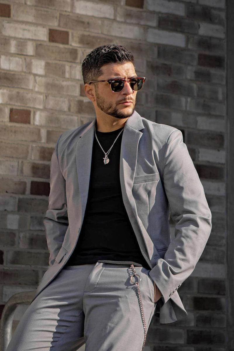 The Modern Stretch Suit Jacket - Heather Grey | Fashion Nova, Mens Jackets  | Fashion Nova