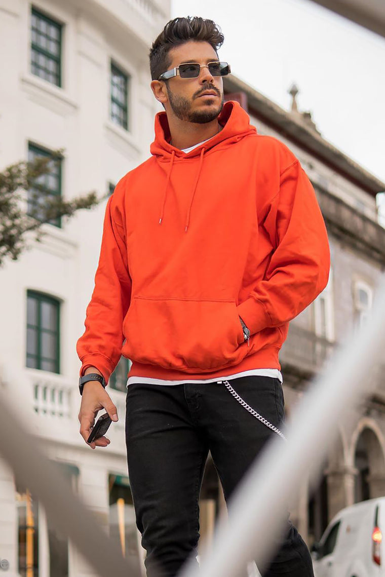 Tyson Hoodie - Orange, Mens Activewear | Fashion Nova