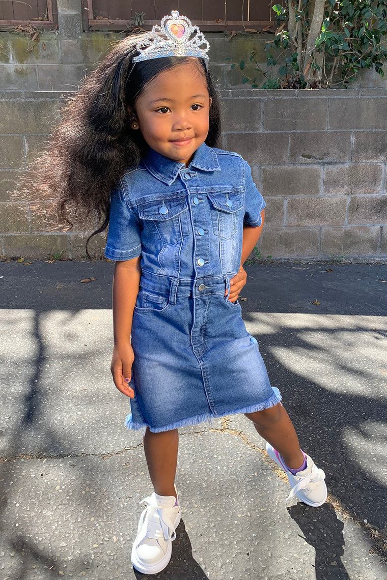 kids denim shirt dress