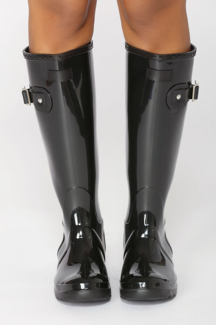 Don't Rain On Me Boots - Black, Shoes 