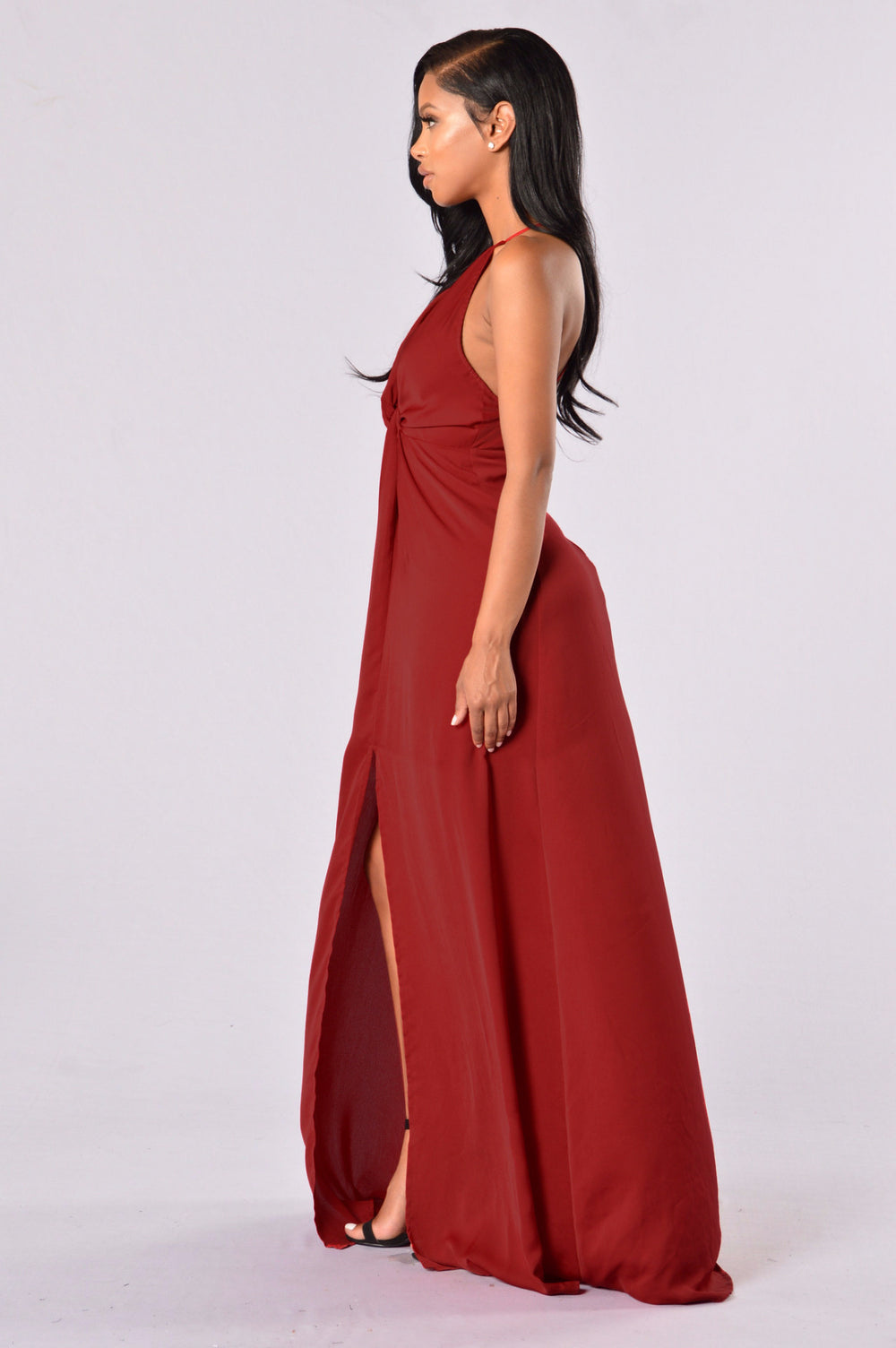 Hollywood Glam Dress - Deep Red