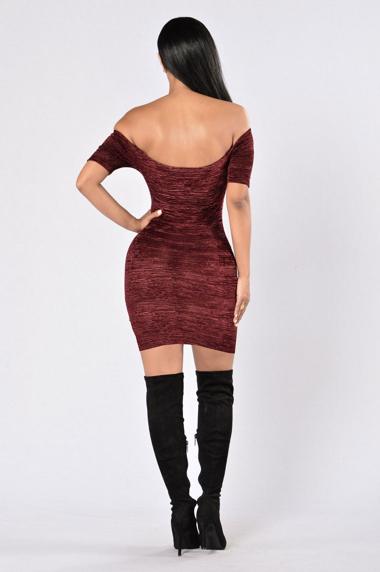 Into You Dress - Burgundy