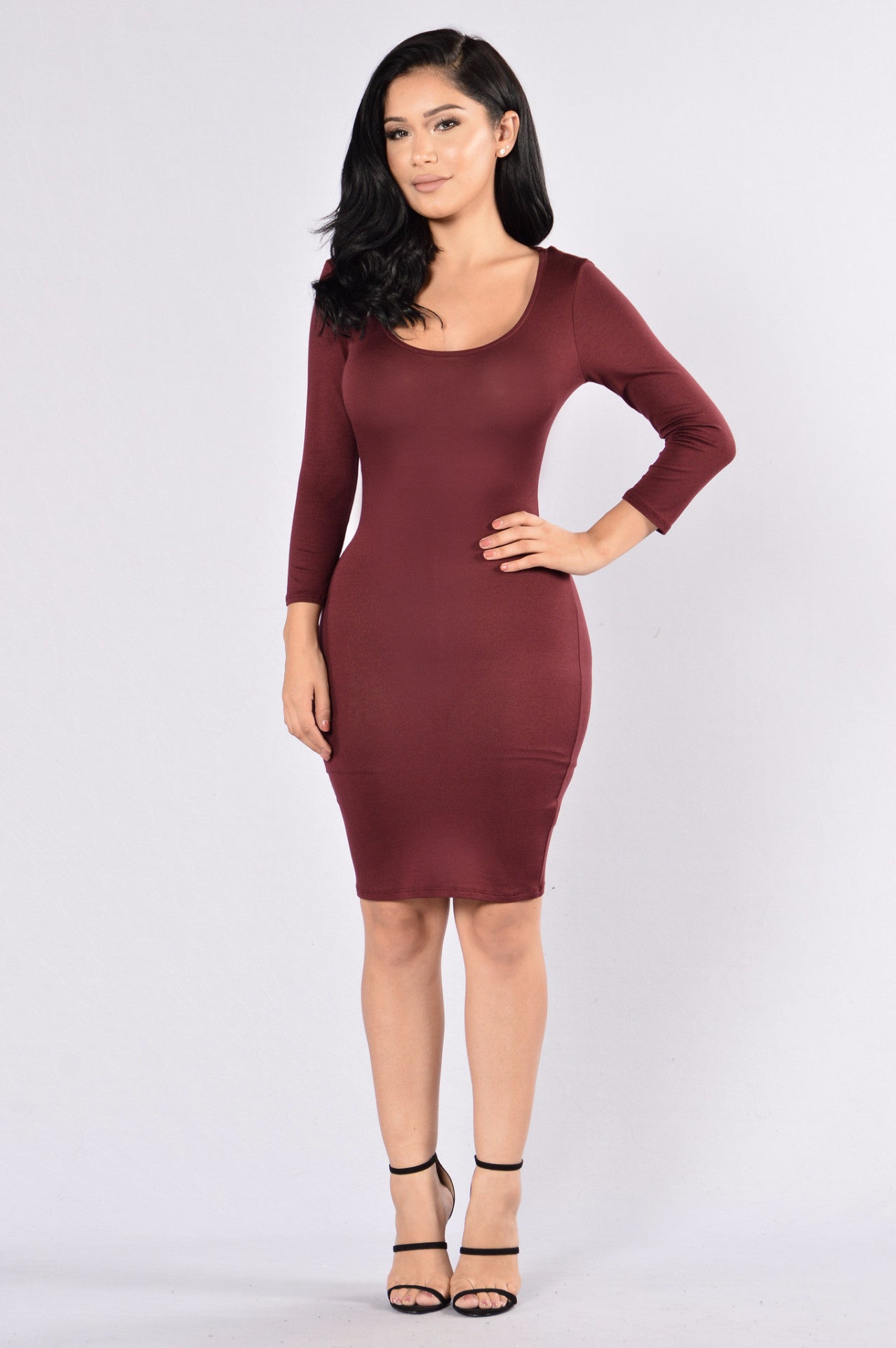 Pivotal Dress - Burgundy