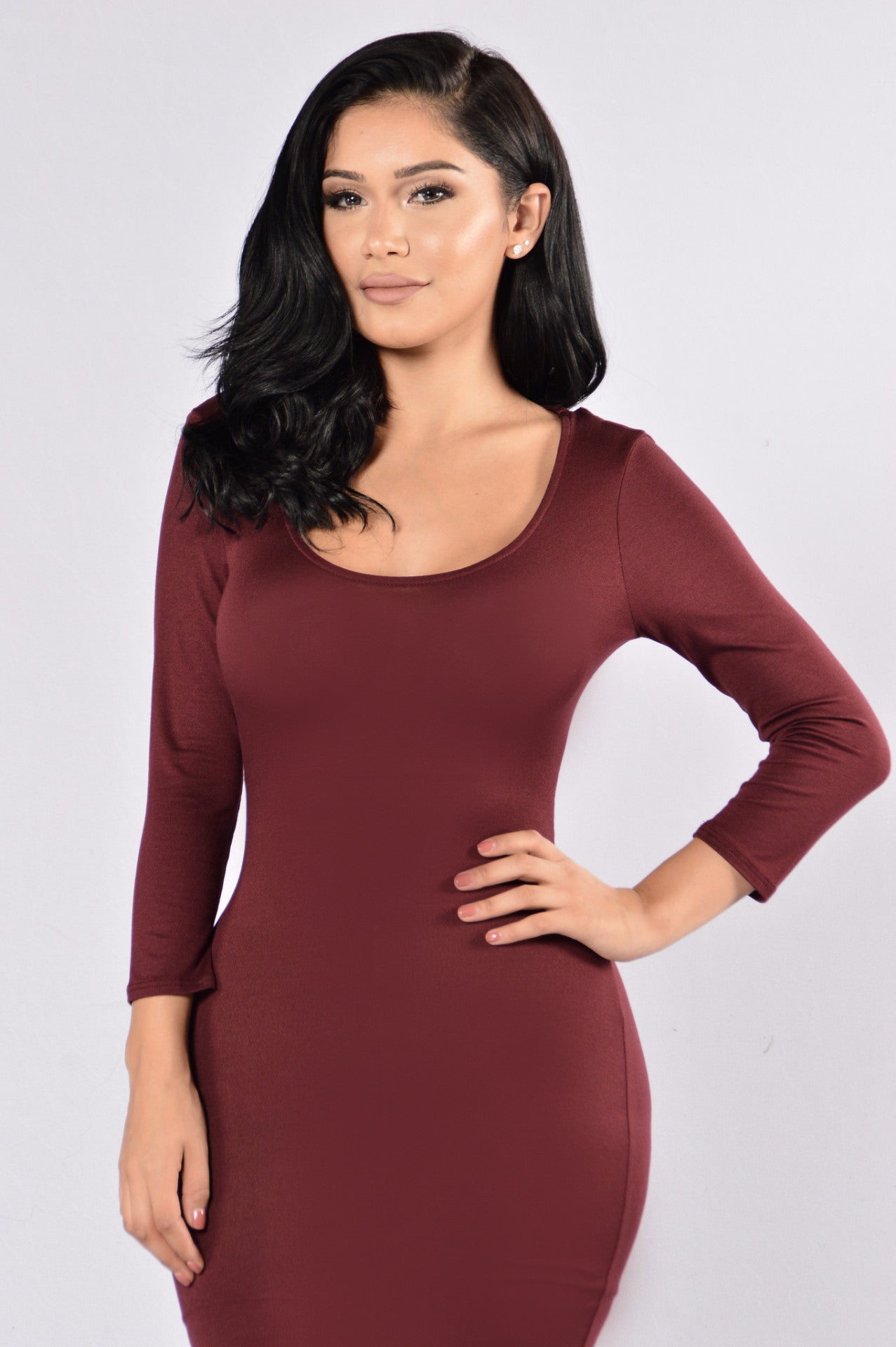 Pivotal Dress - Burgundy