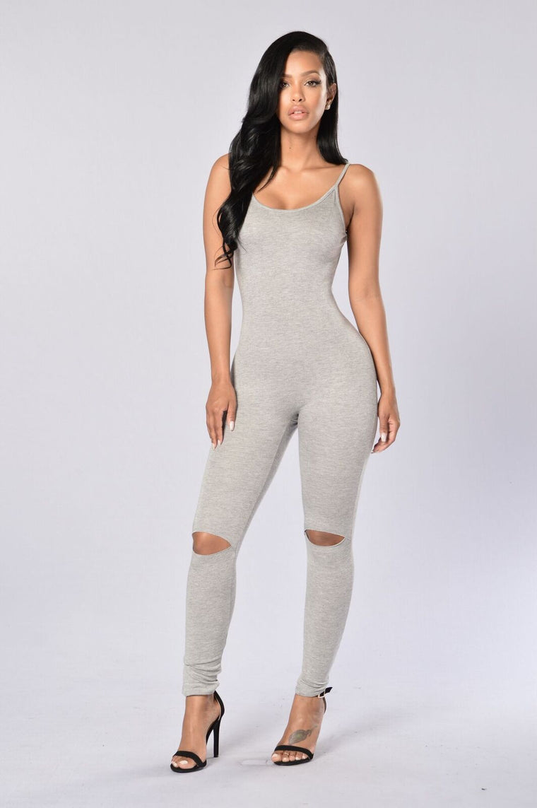 grey jumpsuit fashion nova