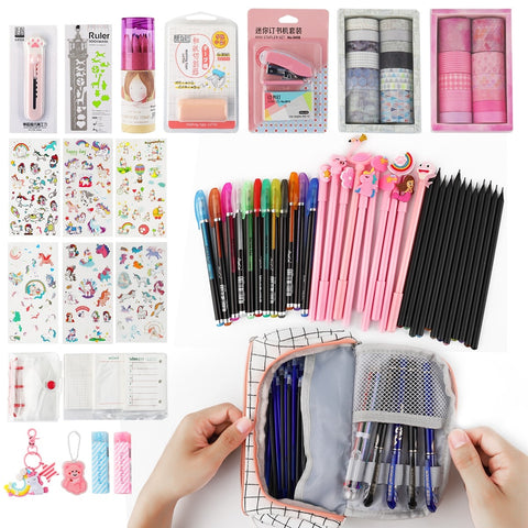 🌈 Kawaii Stationery Super Gift Set (180 pcs Set) – Original