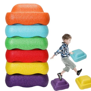 Stepping Stones for Kids Stackable Balance Stepping Stones for Kids Toddler Jumping Stretching Stones for Obstacle Courses - Mommin' Out & More