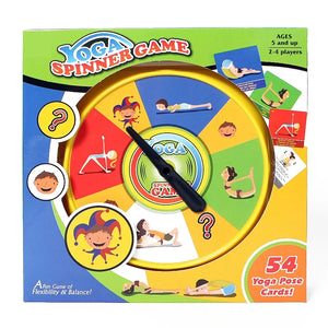 Yoga Spinner Game  with 54 pcs Yoga Pose Cards for Kids - Award Winning Game for Yoga Loving Parents and their Kids, 2+player - Mommin' Out & More