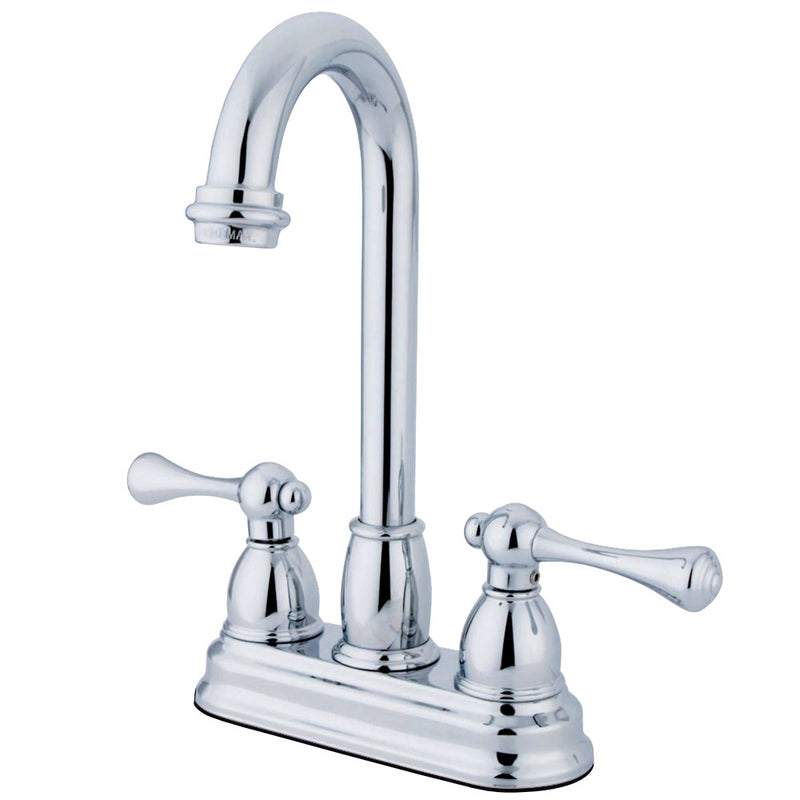 Kingston Brass KB3491BL Vintage Collection Classic 4" Centerset Bar Faucet, Polished Chrome - BNGBath