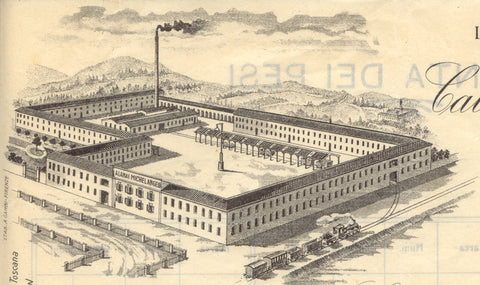 Letterhead of the Calamai Factory as it appeared in the early 1900s | fabbrica Calamai Prato