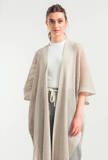 KIMONO TRAFORATO COTONE RIGENERATO BRISA