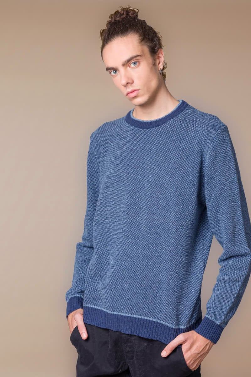 Recycled Cotton Jeans Sweater Men Renzo