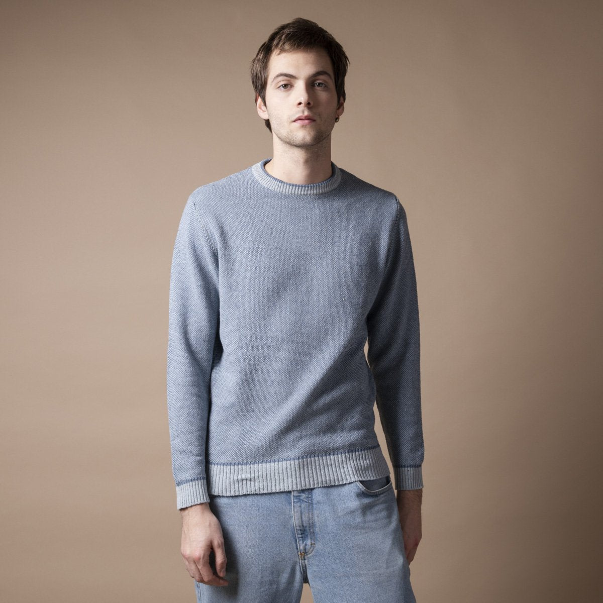 Recycled Cotton Jeans Sweater Men Renzo