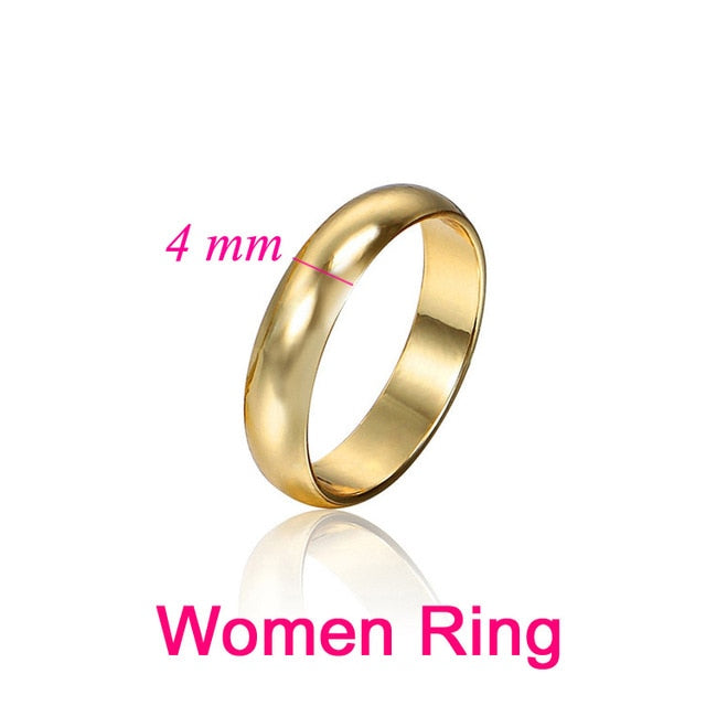 Couple Rings Gold Engagement Ring For Men Women Alliance Casamento Bag Shopeershub