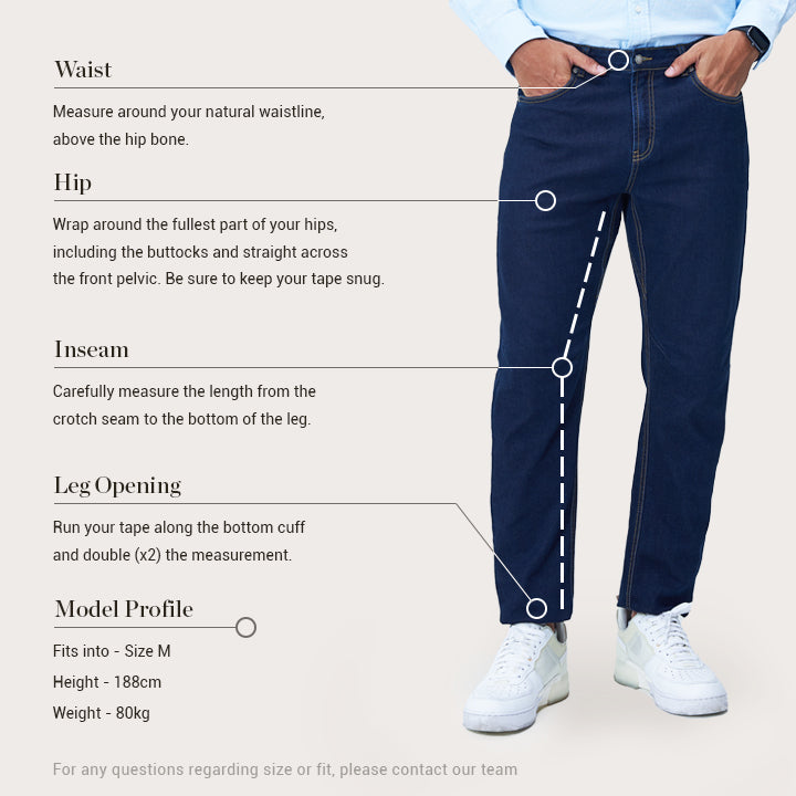 Size Chart Air-Flex Jeans