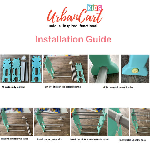 4-Tier Clothes Drying Organizer Stand Installation Guide