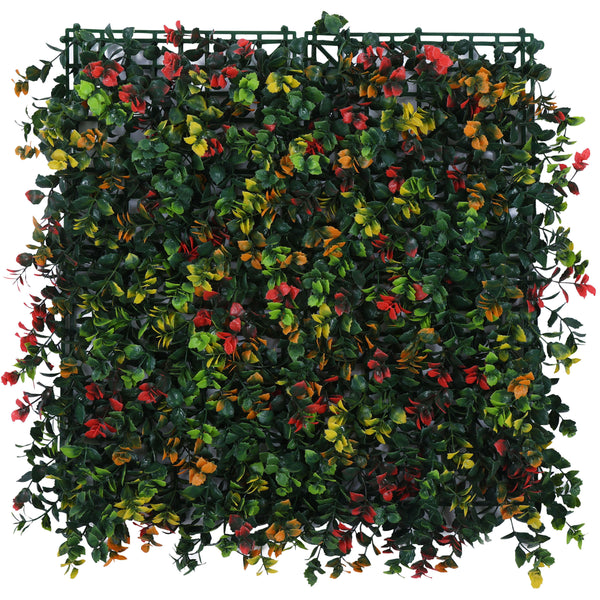 Multicolor Shade Artificial Vertical Green Garden Wall Tile (Size: 50cm x 50cm, Pack of 1)