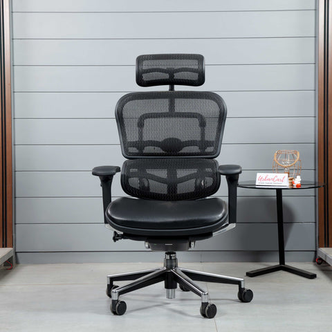 Alpha Premium Executive Office High Back chair with Lumbar Support and Aluminium Base