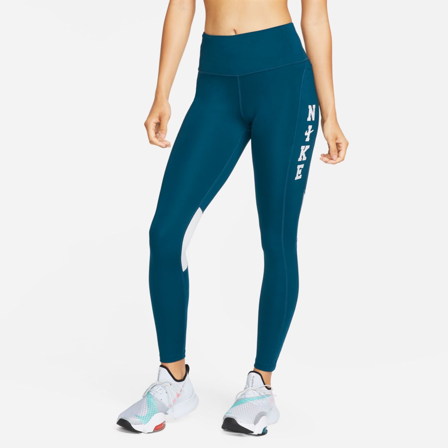 Nike Women's Fast Running Navy Tights Small AT3103-010 WP-387 for