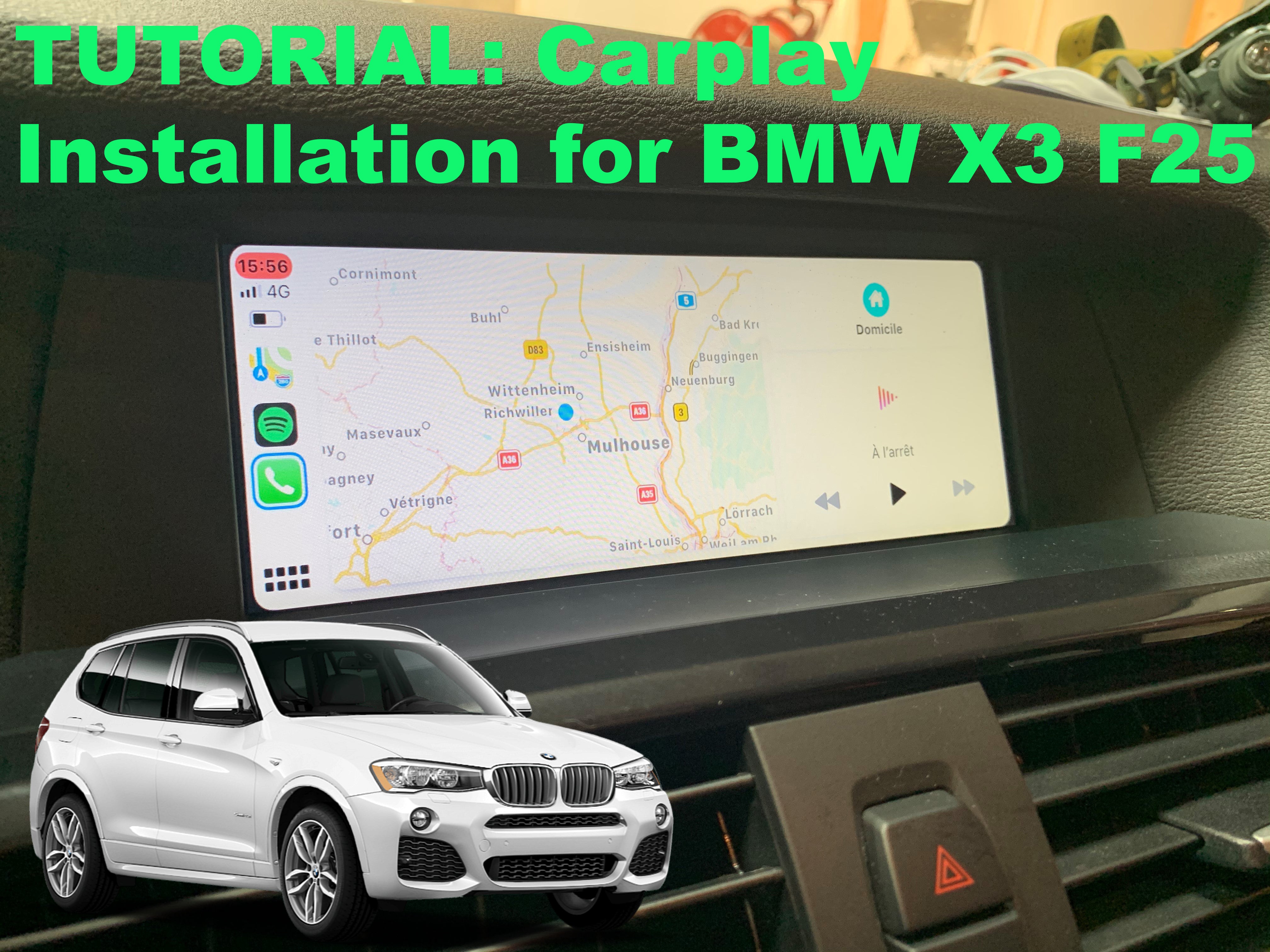 Carplay installation tutorial for BMW X3 F25 – 