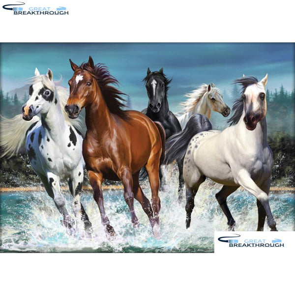 DIY Diamond Painting Horse Mosaic Art 5D Diamond Embroidery Animal Full  Square/Round Picture Rhinestones Cross Stitch Home Decor