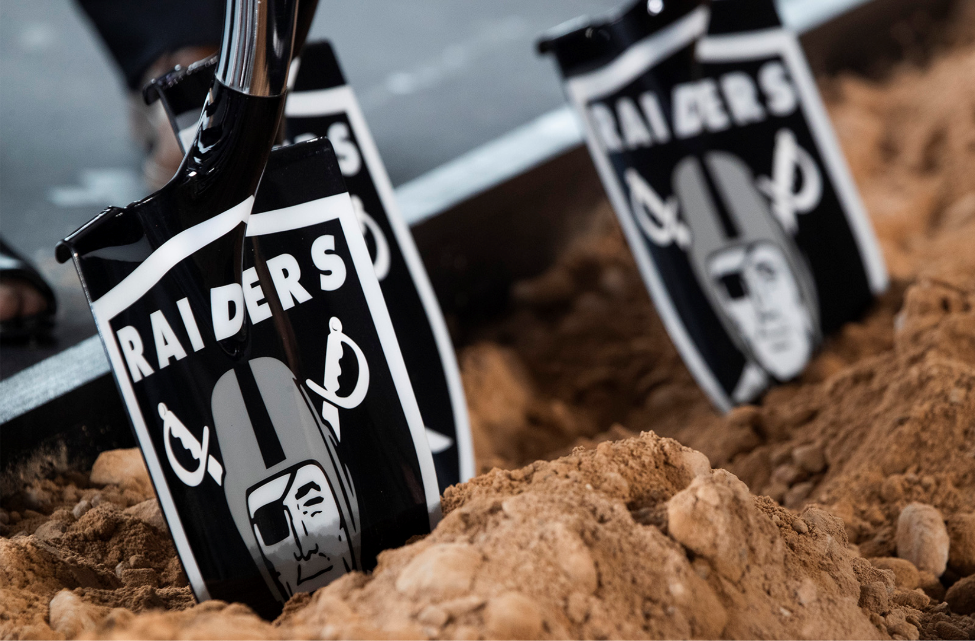 Las Vegas Raiders Custom Groundbreaking Shovel