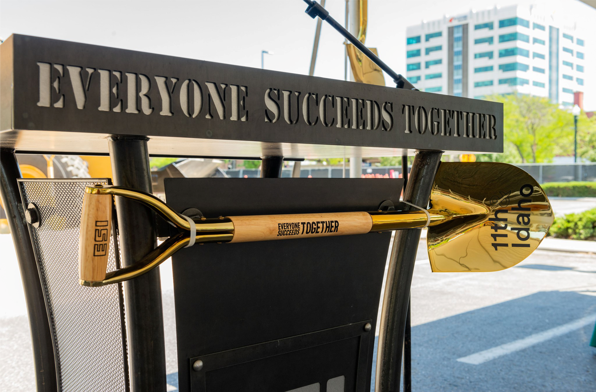 Engraved Gold Groundbreaking Shovel