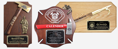 Small Firefighter Axe &  Pike Pole Plaques