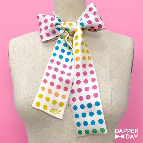 Dot Candy Print Silk Scarf Dapper Day