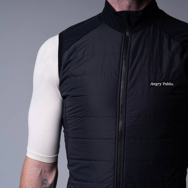 Studio photo of the Angry Pablo padded gilet