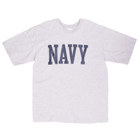 VINTAGE USN US NAVY GREY TEE SHIRT 1990S XL MADE IN USA