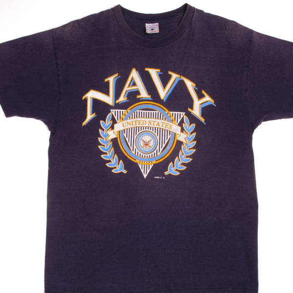 Vintage 1989 US Navy Seals Tshirt 80s 3D Emblem Just Brass Single Stitch -   Hong Kong