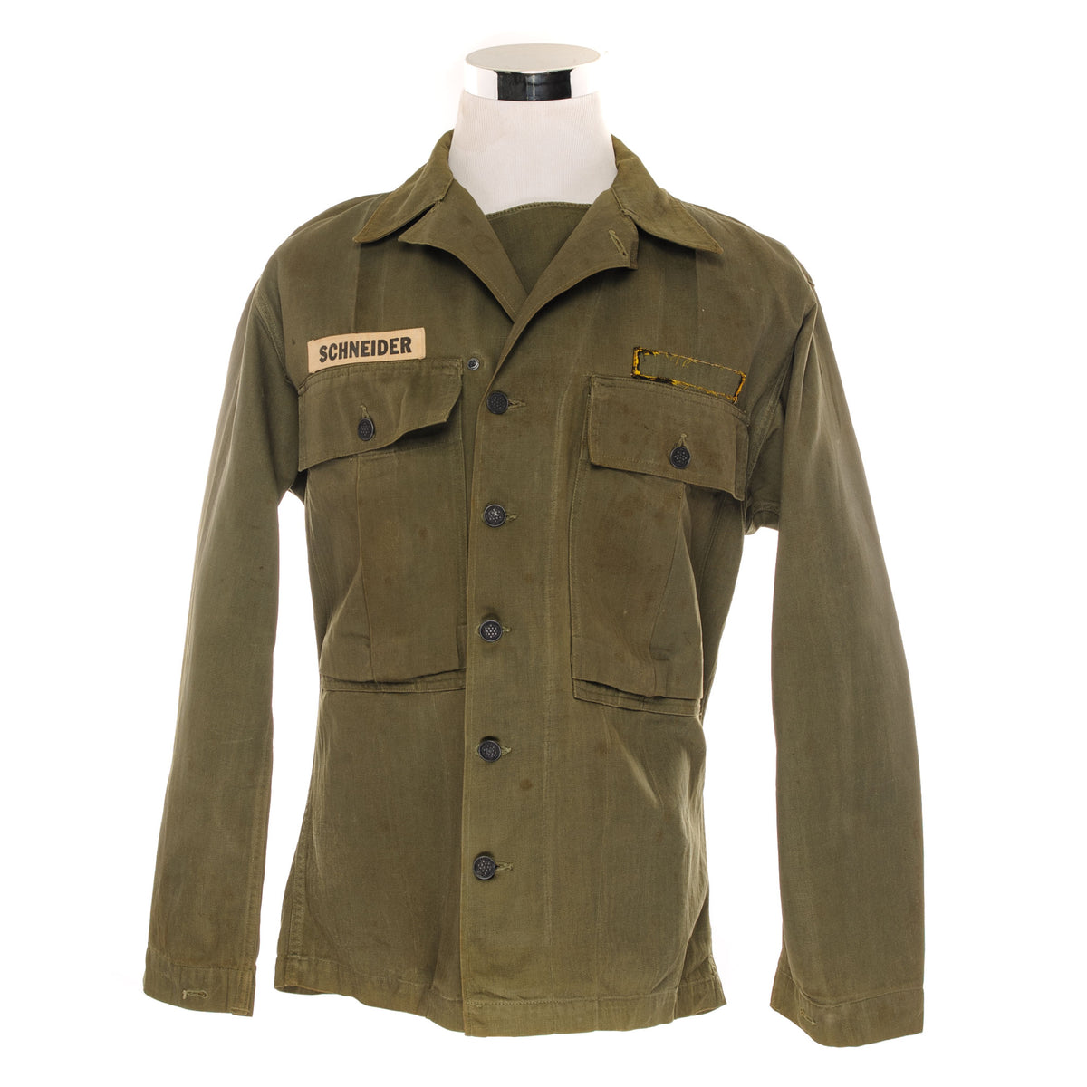 vintage us army hbt herringbone twill shirt 2nd pattern 40's size 36r