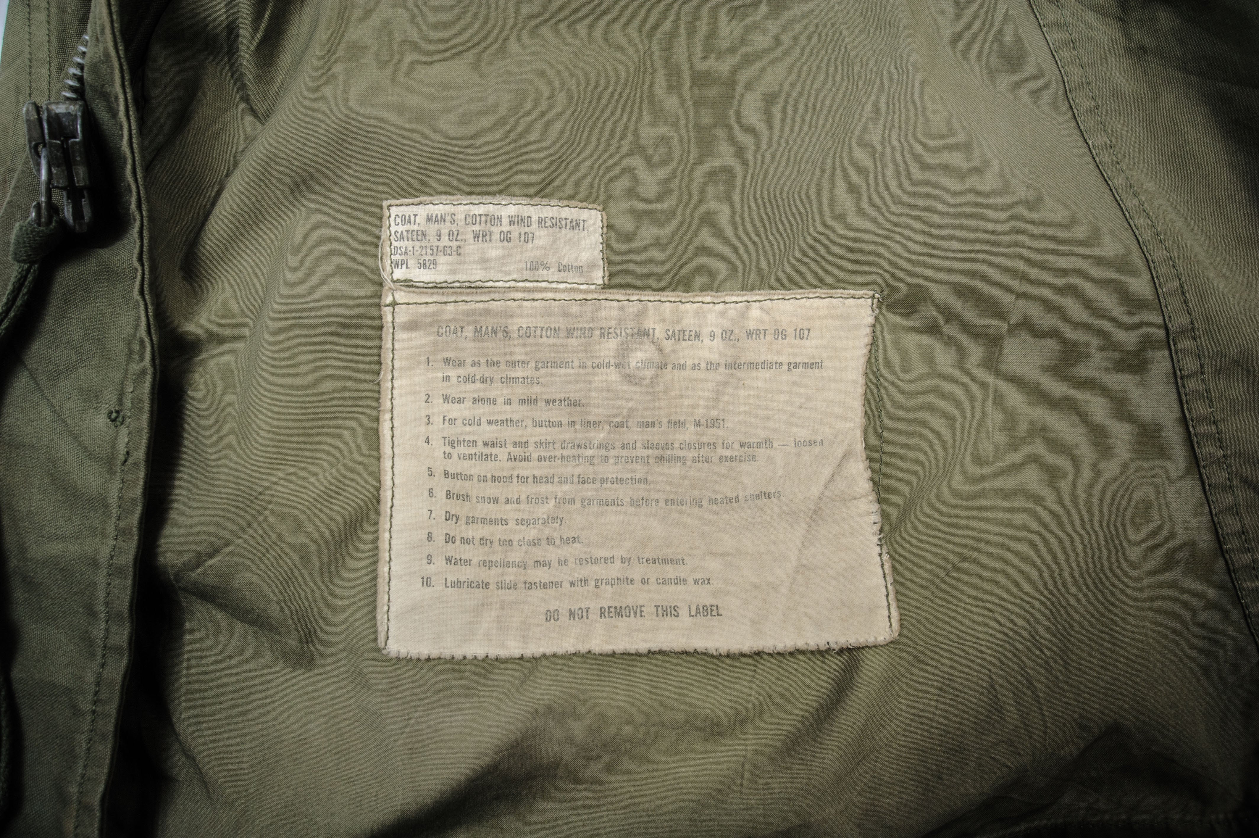 US ARMY M-51 Liner M-65 Jacket M 1963s