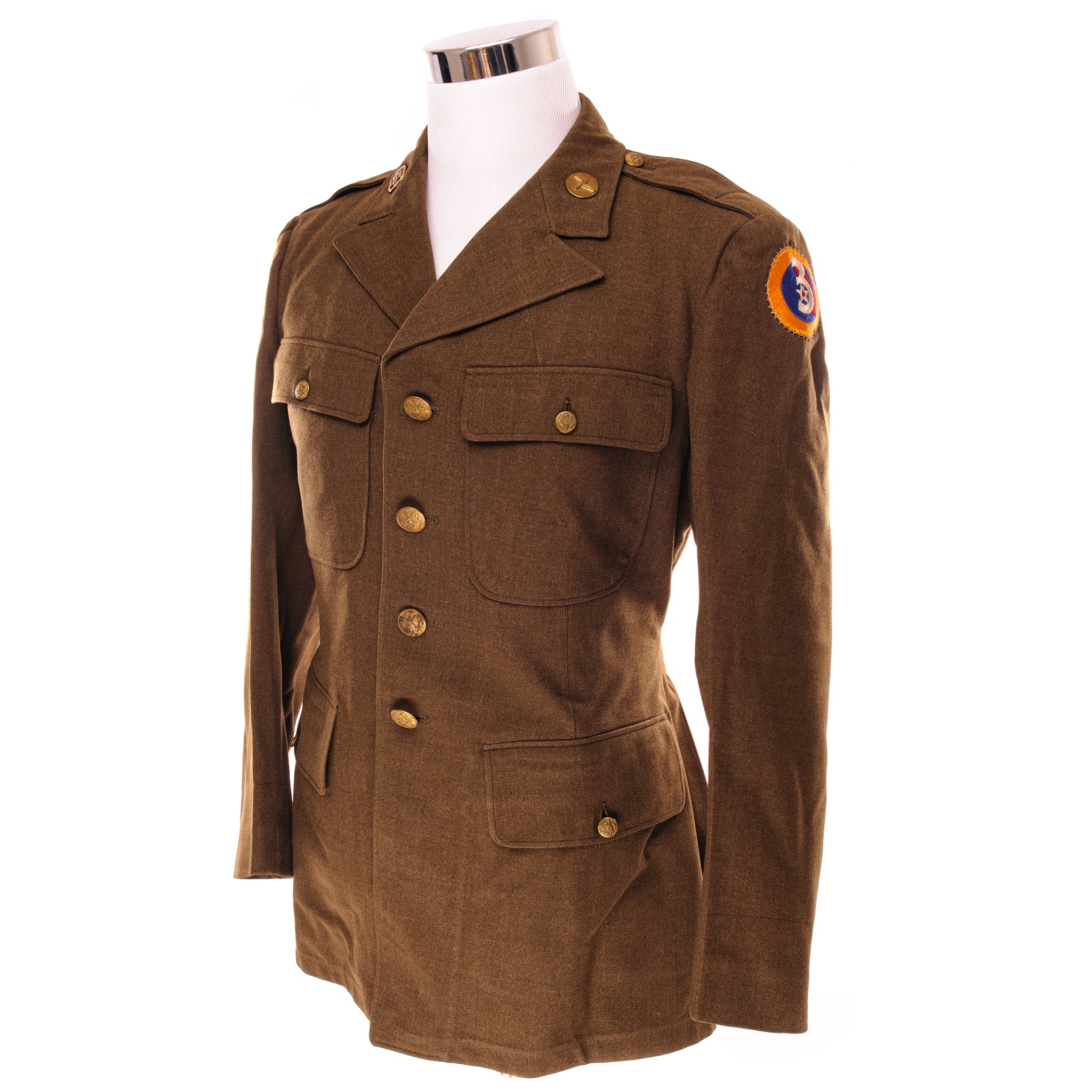 VINTAGE USAAF UNIFORM WOOL DRESS JACKET 1942 WW2 SIZE 40R WITH