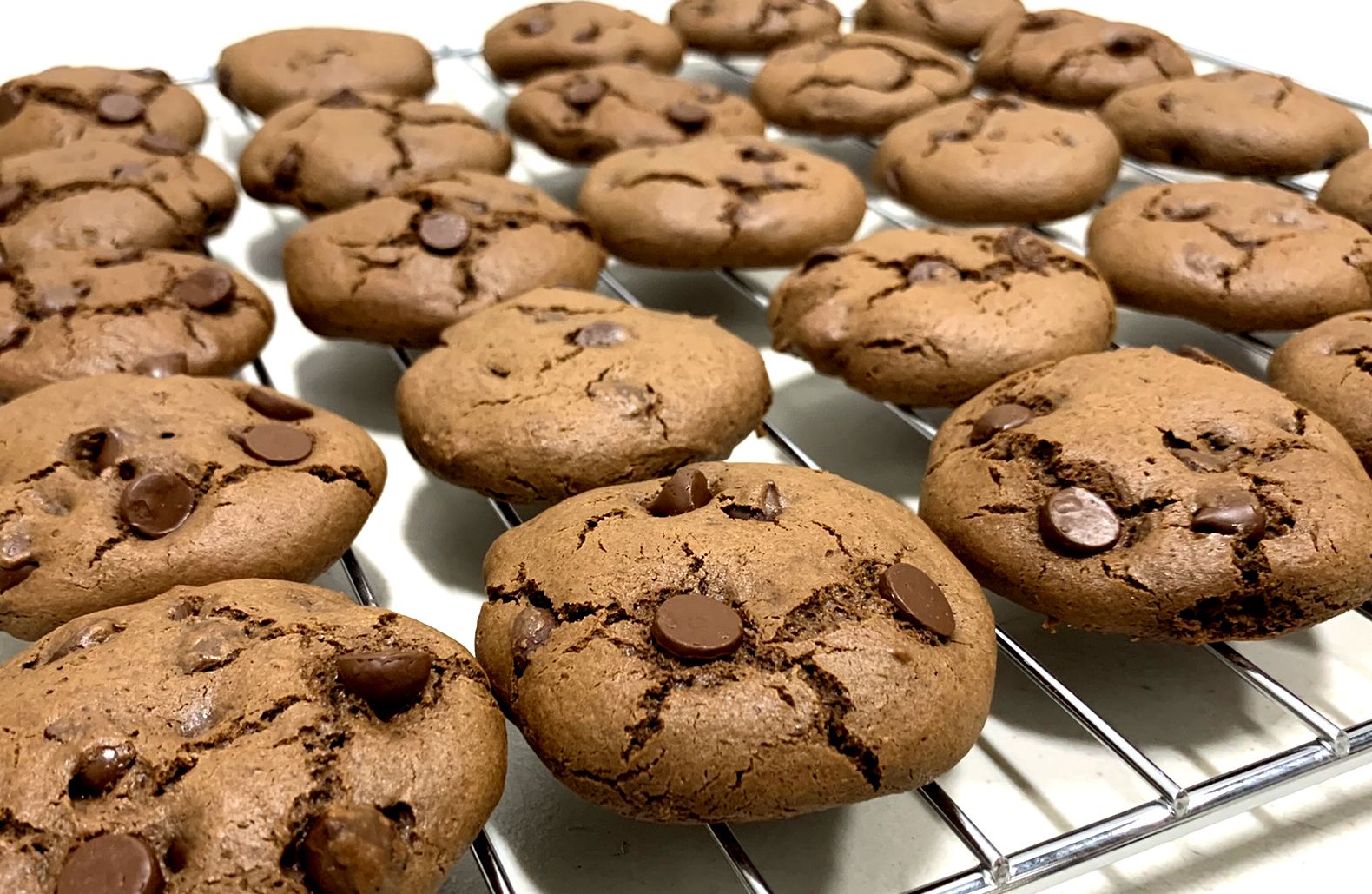 Double Chocolate Chip Protein Cookies (Using Organic Coconut Palm Sugar)